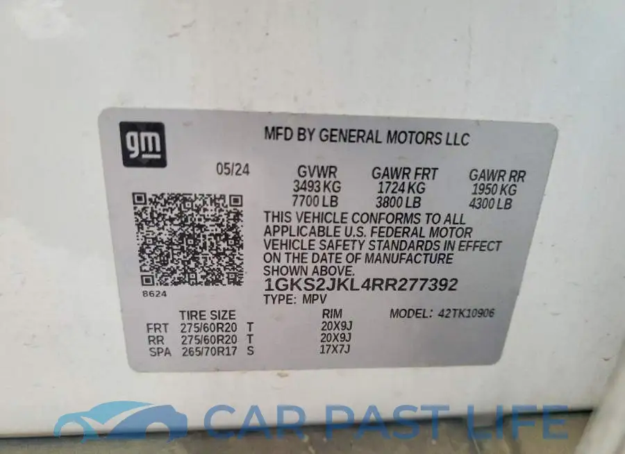 1GKS2JKL4RR277392# 13