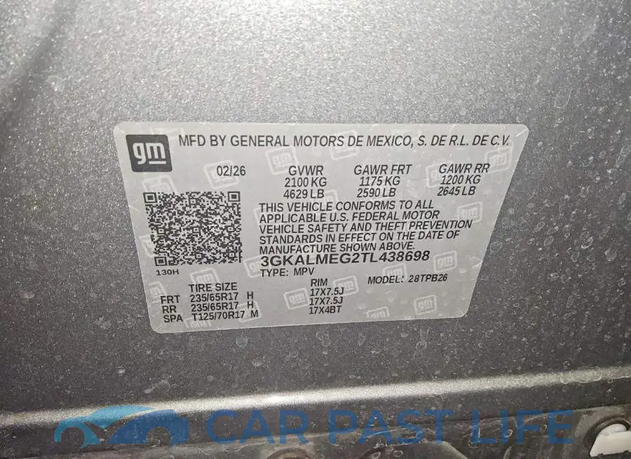 3GKALMEG2TL438698# 13