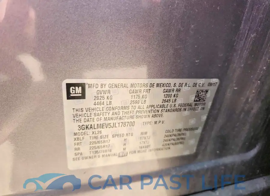 3GKALMEV5JL178700# 13