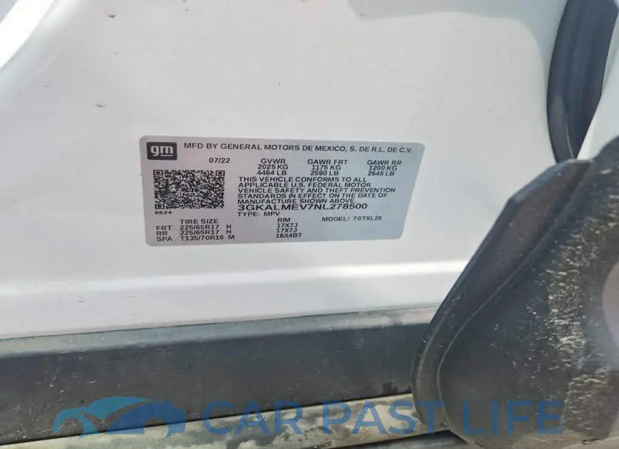 3GKALMEV7NL278500# 13
