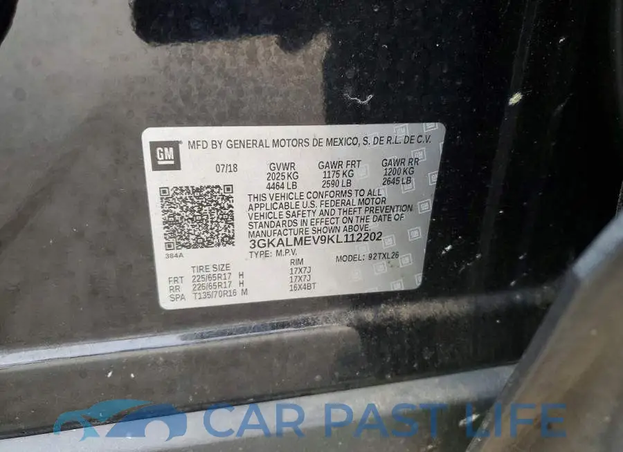 3GKALMEV9KL112202# 13