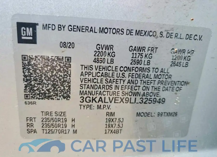 3GKALVEX9LL325949# 13