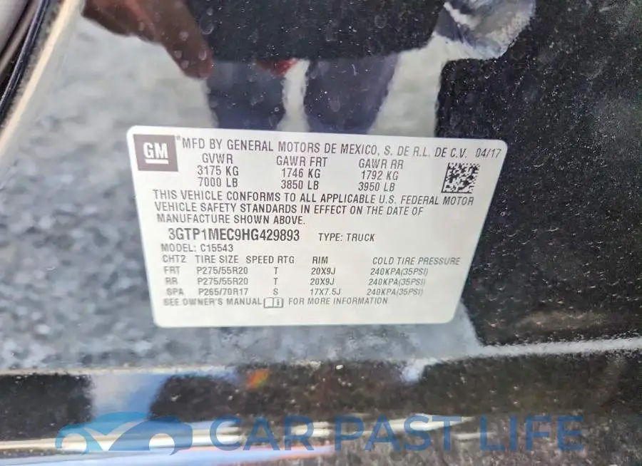 3GTP1MEC9HG429893# 12
