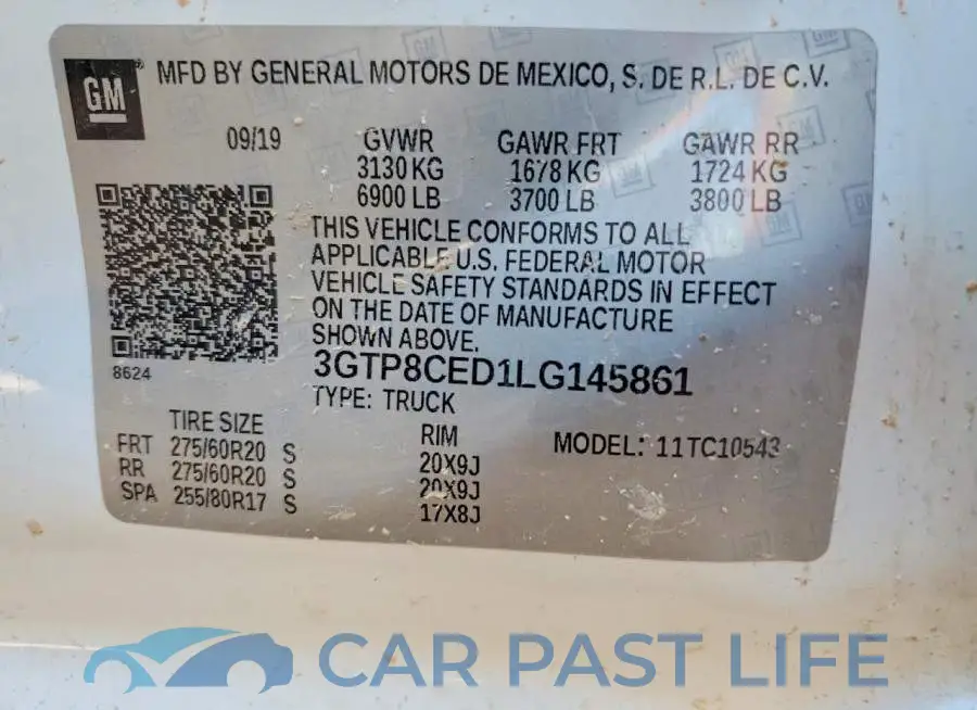 3GTP8CED1LG145861# 12