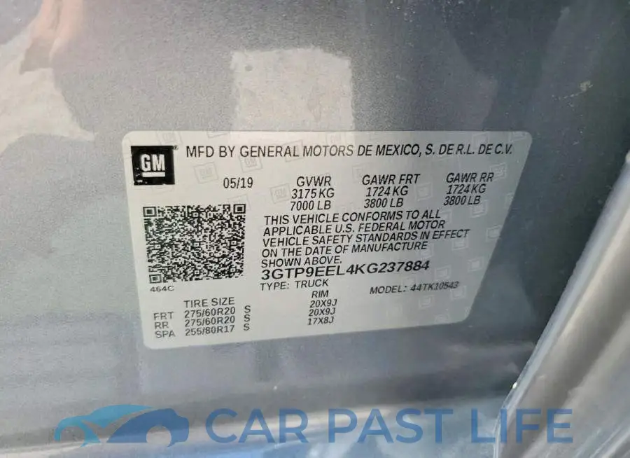 3GTP9EEL4KG237884# 12