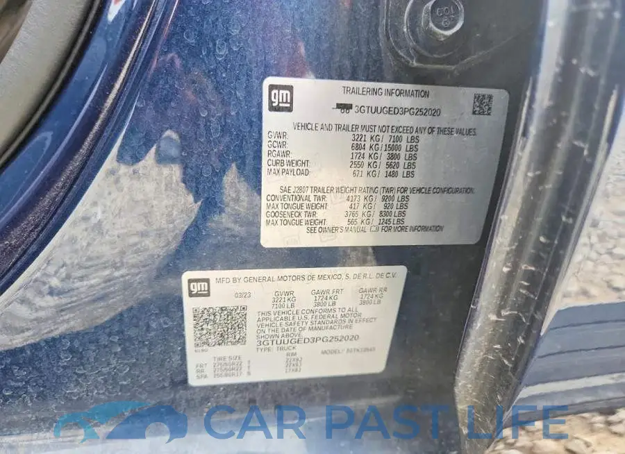 3GTUUGED3PG252020# 12