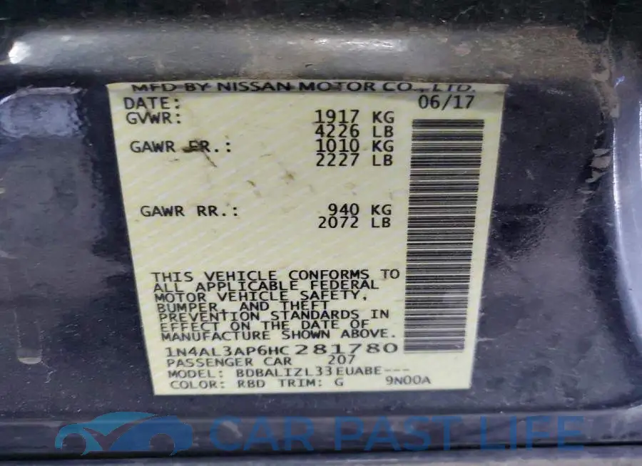 1N4AL3AP6HC281780# 13