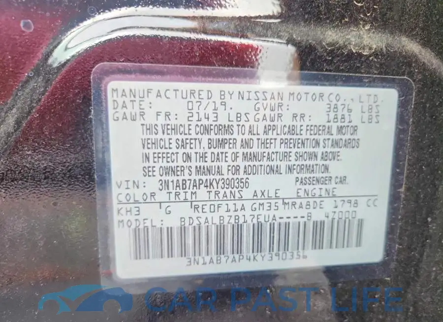 3N1AB7AP4KY390356# 13
