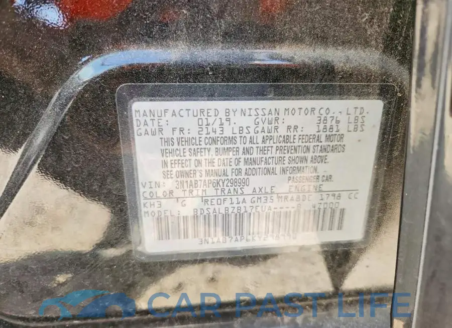 3N1AB7AP6KY298990# 12