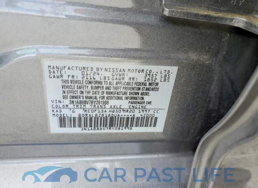 3N1AB8BV7RY281998# 12
