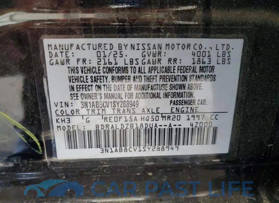 3N1AB8CV1SY288949# 12