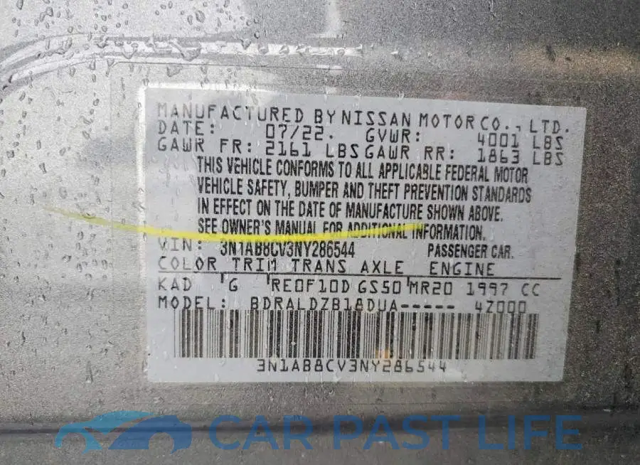 3N1AB8CV3NY286544# 12