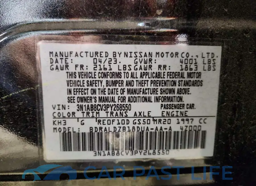 3N1AB8CV3PY268550# 12