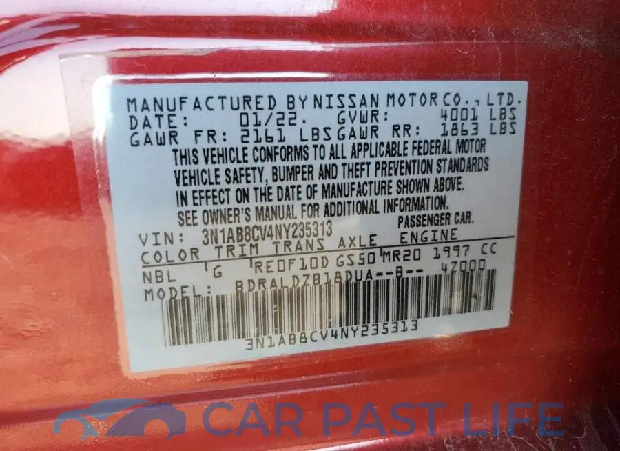 3N1AB8CV4NY235313# 12