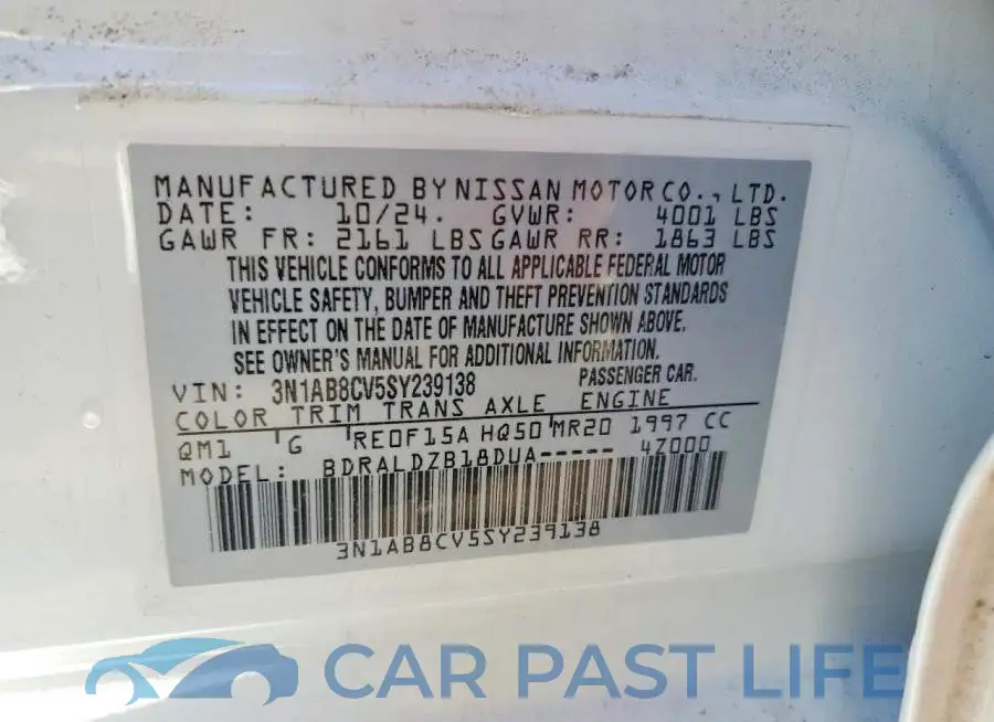 3N1AB8CV5SY239138# 12