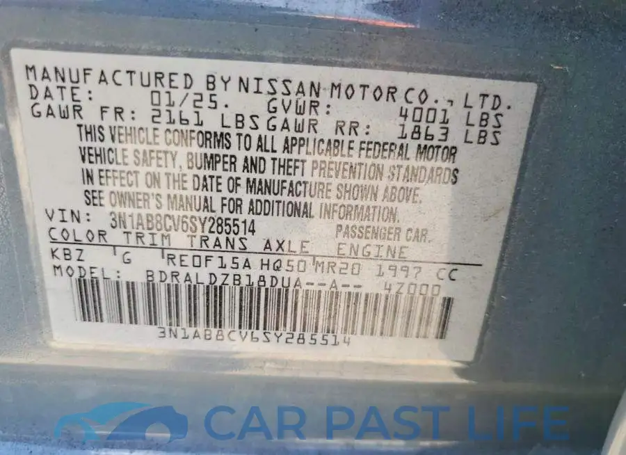 3N1AB8CV6SY285514# 12
