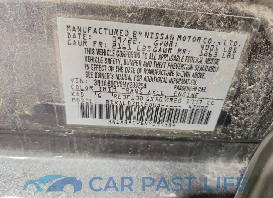 3N1AB8CV8NY299354# 12