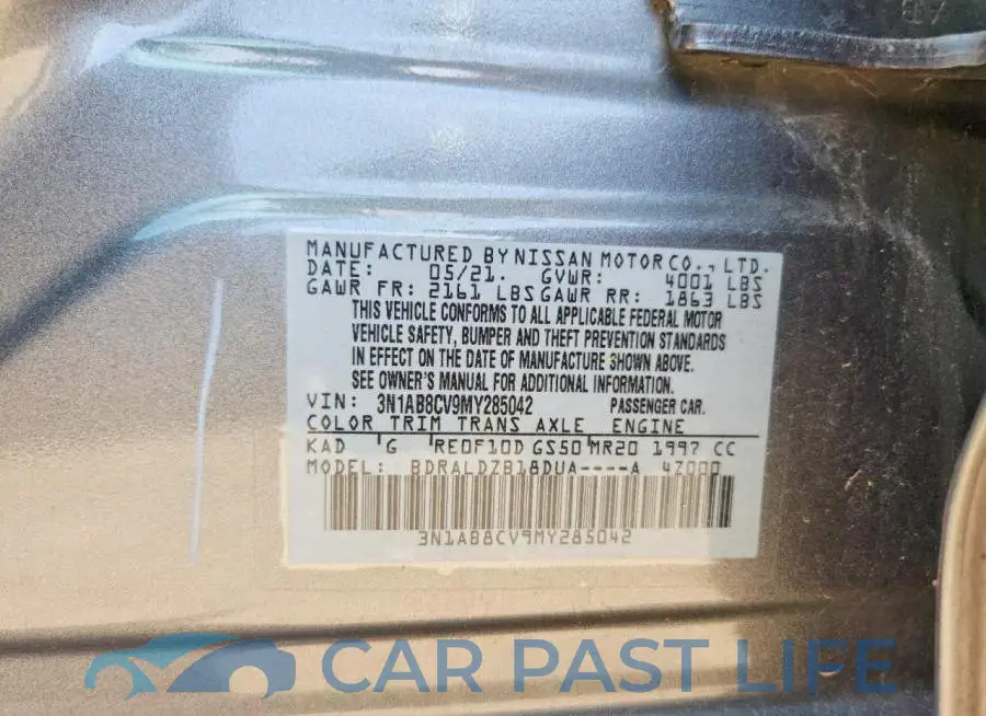 3N1AB8CV9MY285042# 12