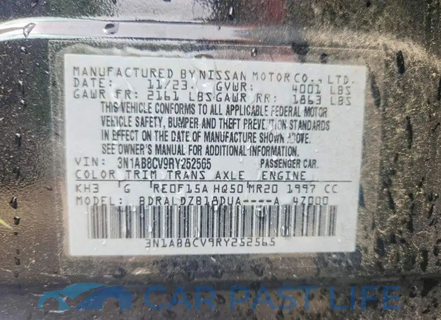 3N1AB8CV9RY252565# 12