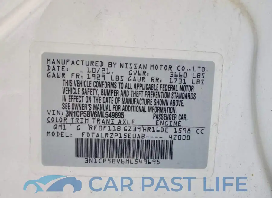 3N1CP5BV6ML549695# 13