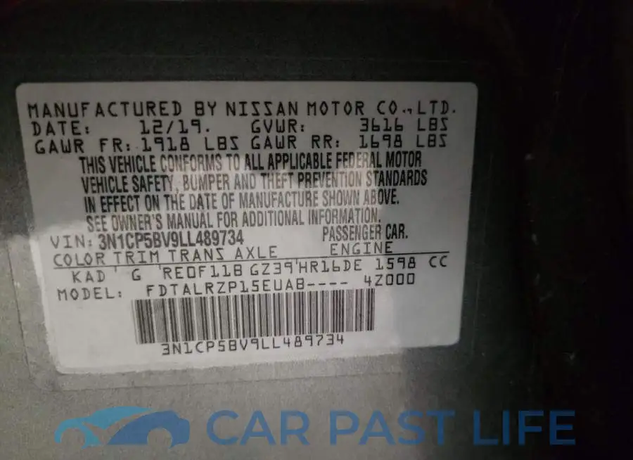 3N1CP5BV9LL489734# 13