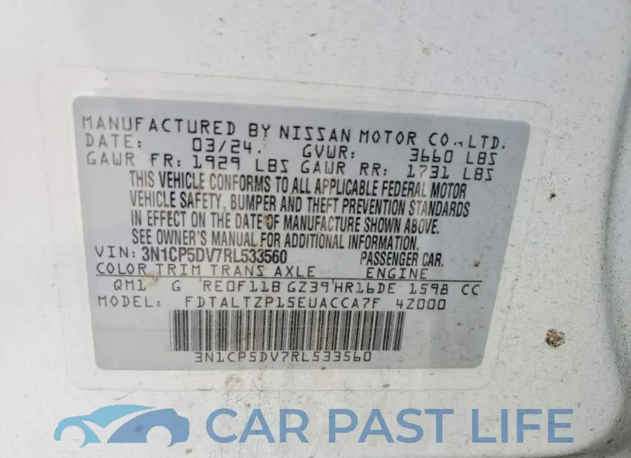 3N1CP5DV7RL533560# 13
