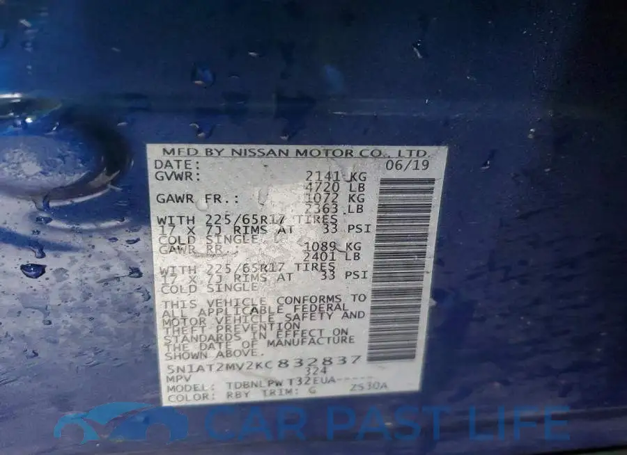 5N1AT2MV2KC832837# 13