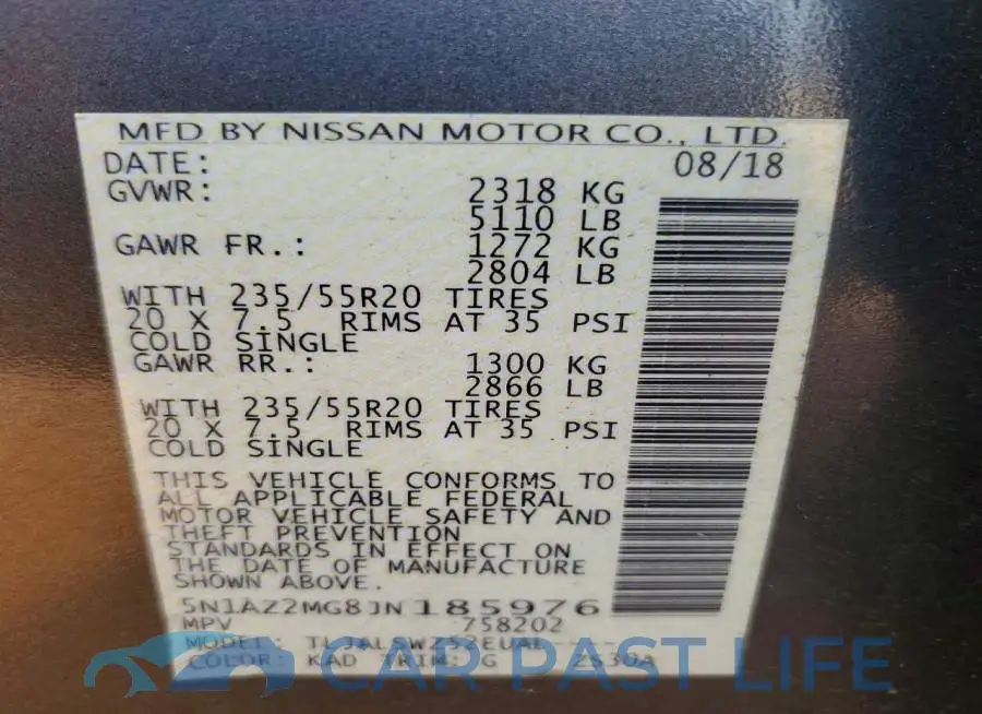 5N1AZ2MG8JN185976# 14