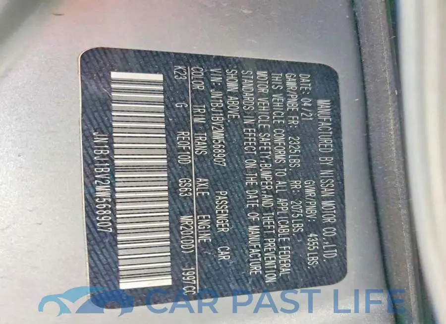 JN1BJ1BV2MW568907# 13