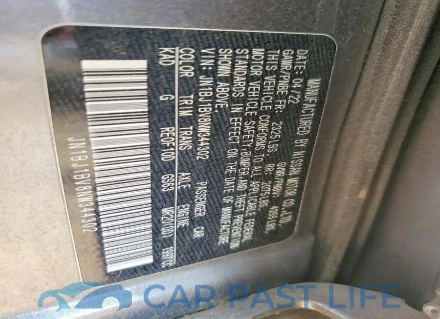 JN1BJ1BV8NW344302# 12