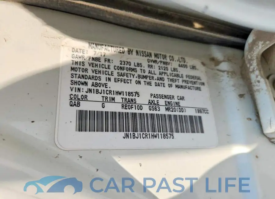 JN1BJ1CR1HW118575# 13