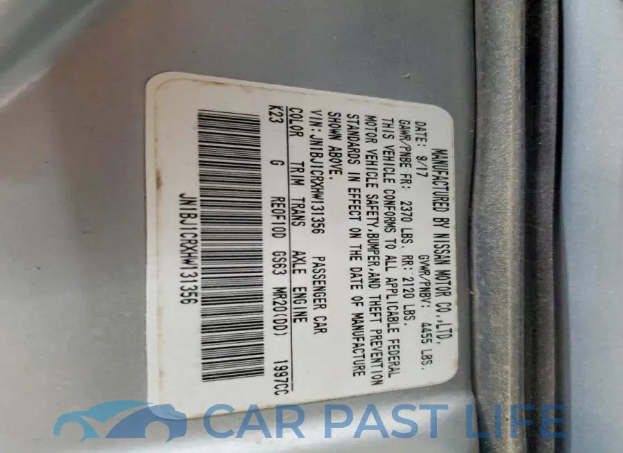 JN1BJ1CRXHW131356# 12