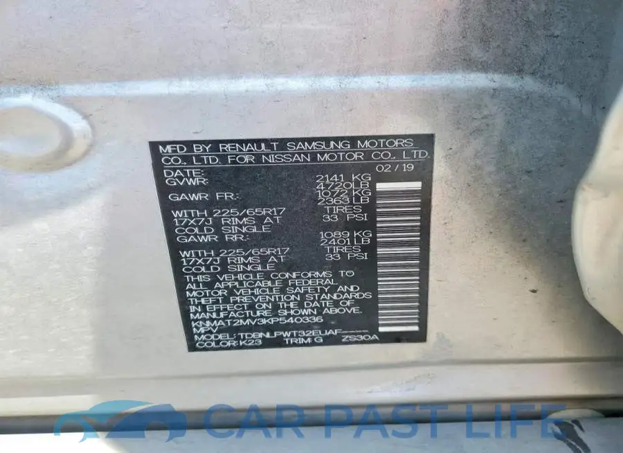 KNMAT2MV3KP540336# 13