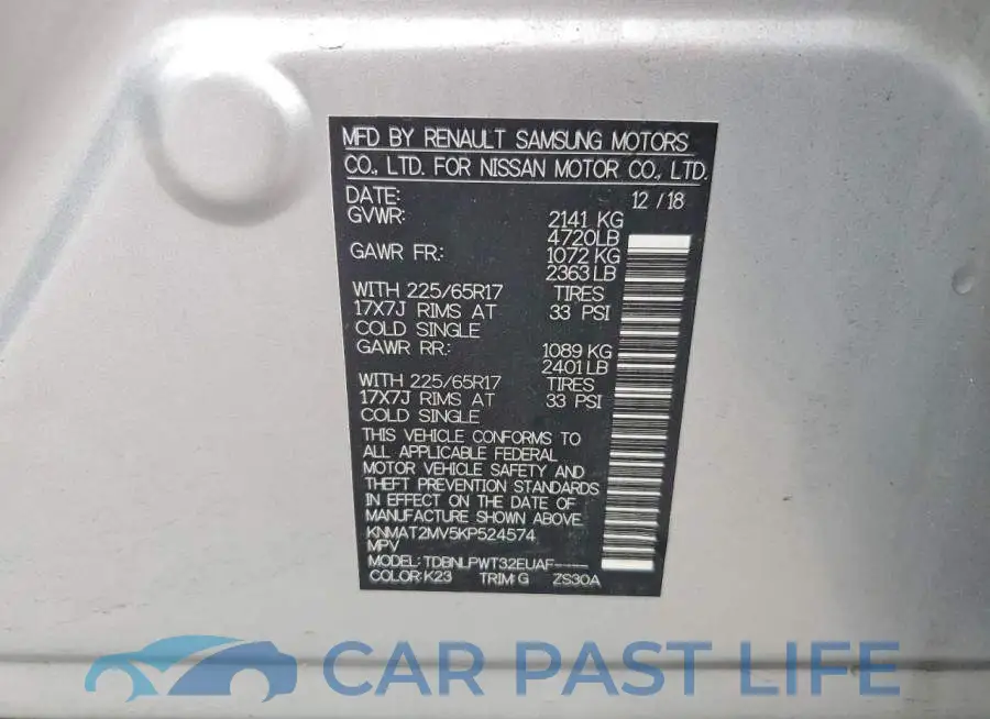 KNMAT2MV5KP524574# 14