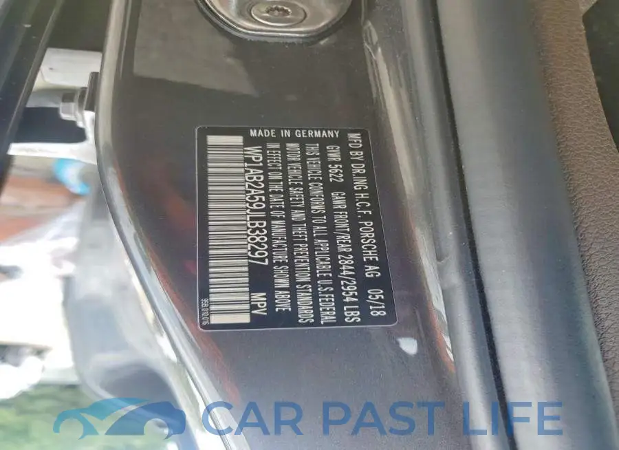 WP1AB2A59JLB38297# 13