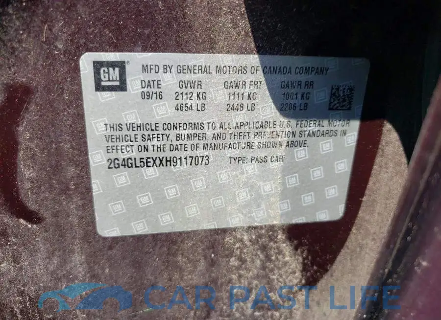 2G4GL5EXXH9117073# 12