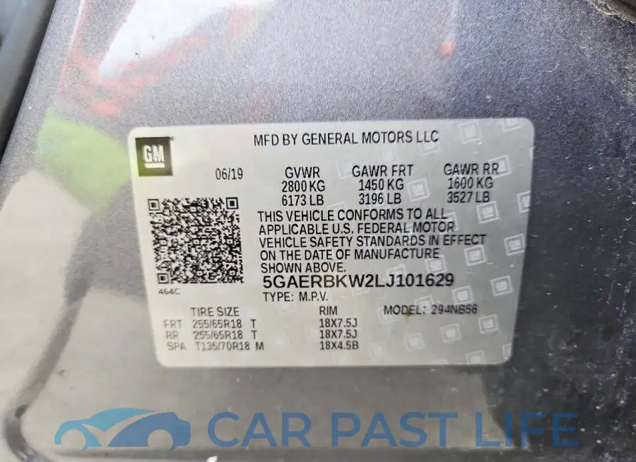 5GAERBKW2LJ101629# 13