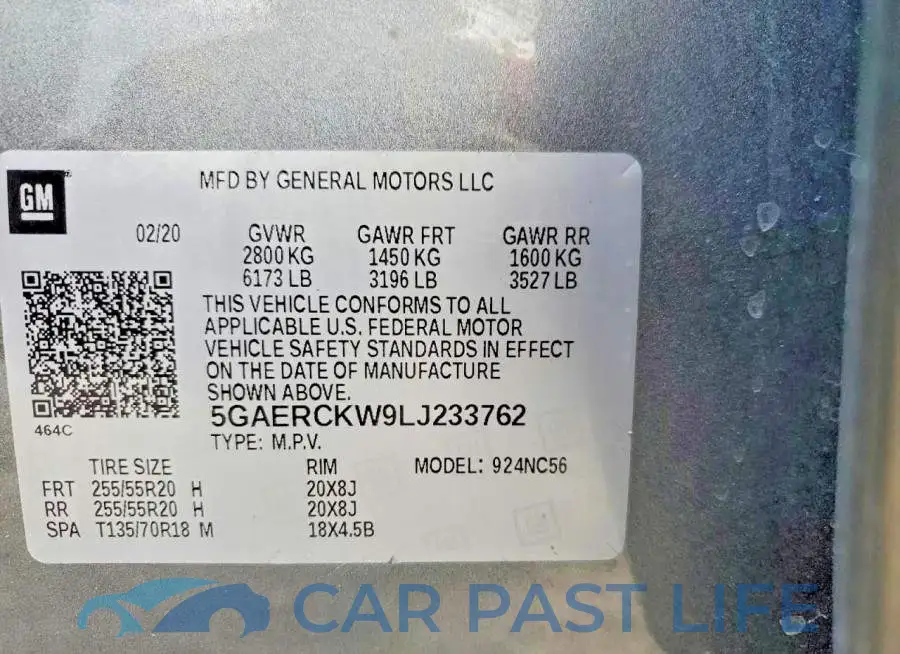 5GAERCKW9LJ233762# 12