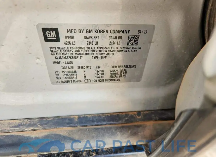 KL4CJASB2KB902147# 13
