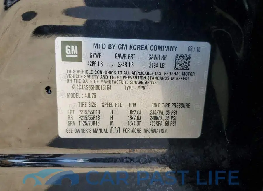 KL4CJASB5HB016154# 12