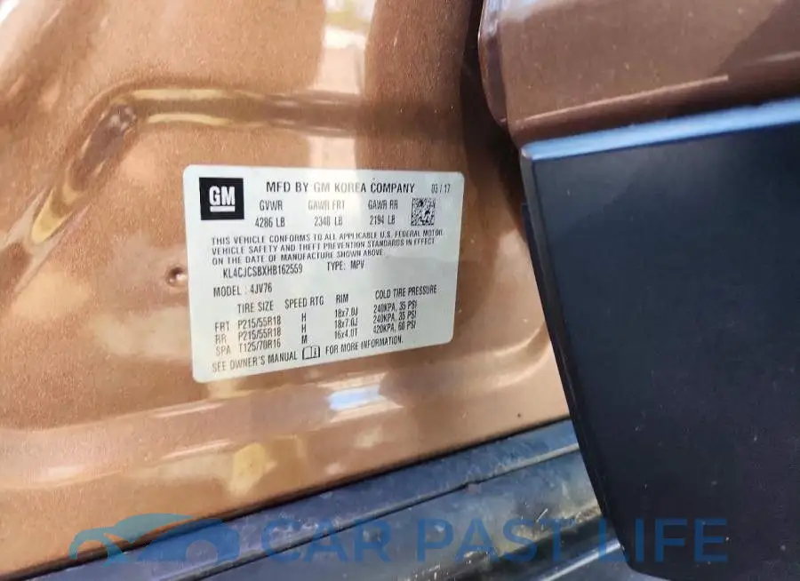 KL4CJCSBXHB162559# 14