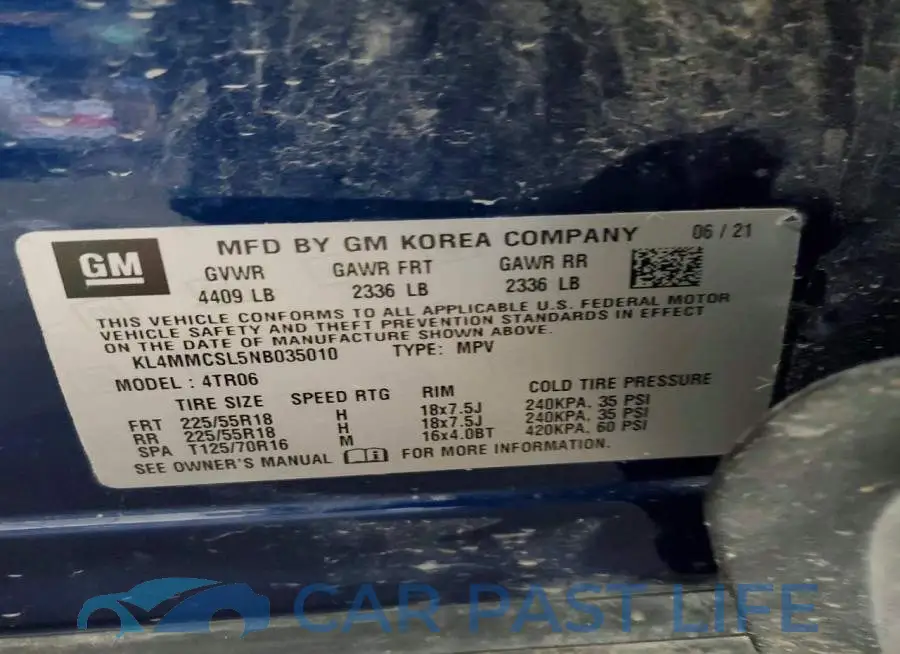 KL4MMCSL5NB035010# 12