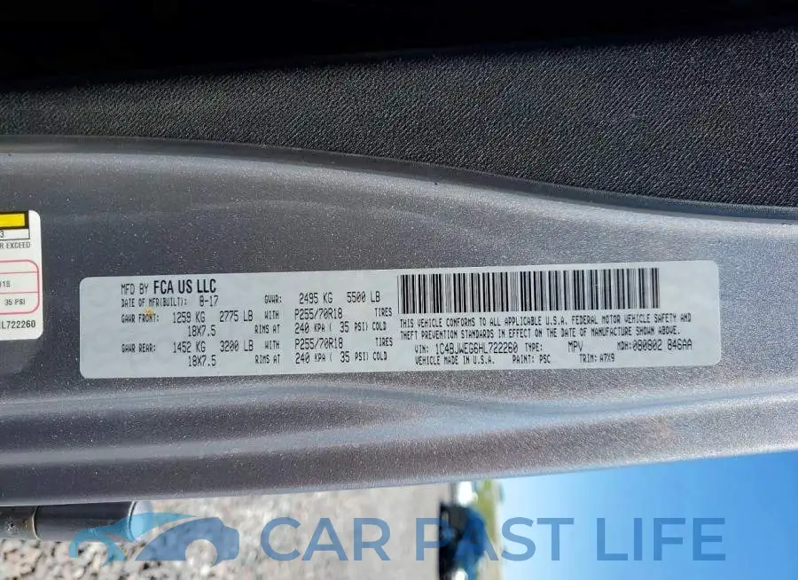 1C4BJWEG6HL722260# 13