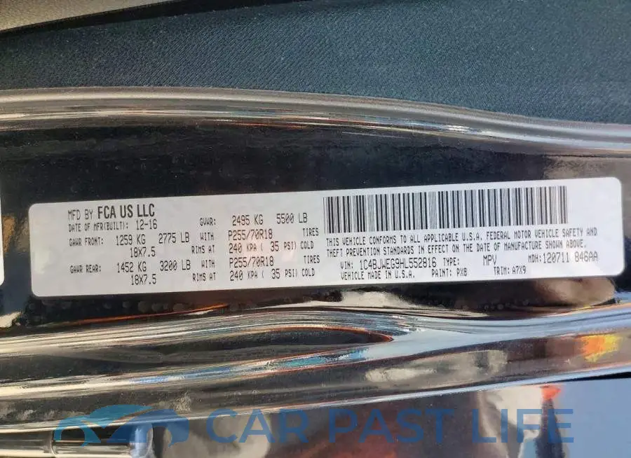 1C4BJWEG9HL552816# 12