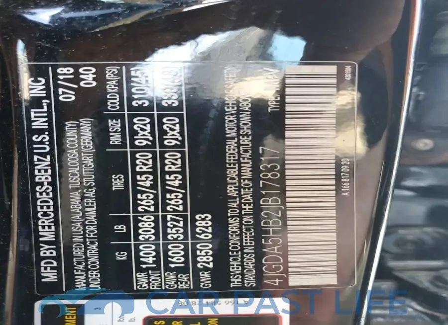 4JGDA5HB2JB178317# 13