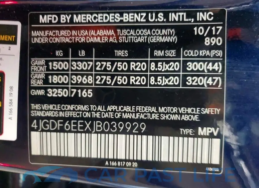 4JGDF6EEXJB039929# 13