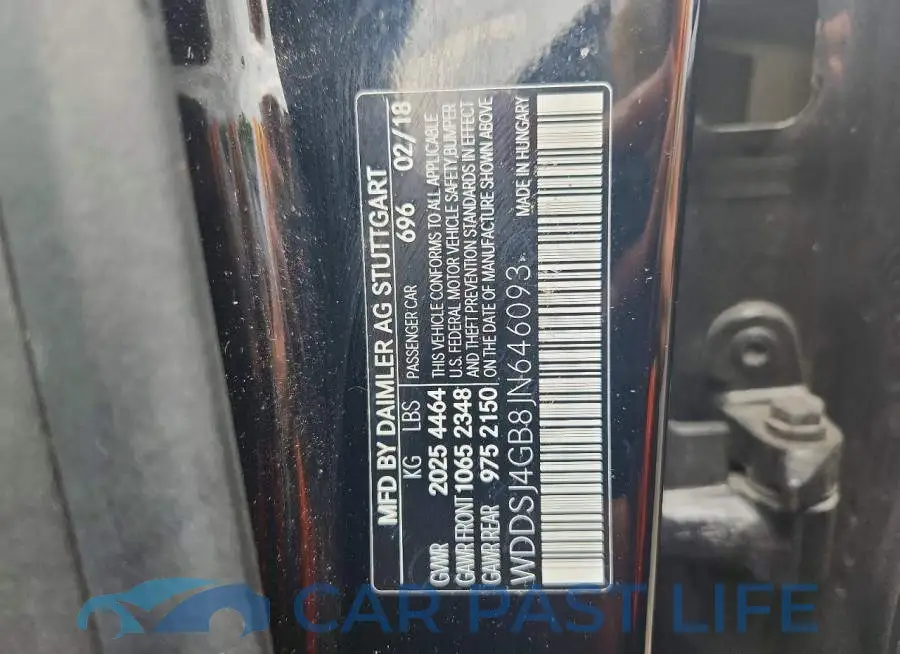 WDDSJ4GB8JN646093# 12
