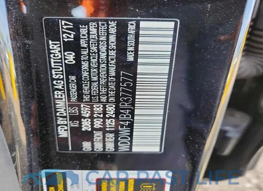 WDDWF4JB4JR377577# 12