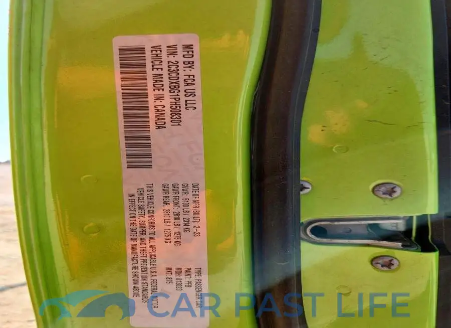 2C3CDXBG1PH508301# 12
