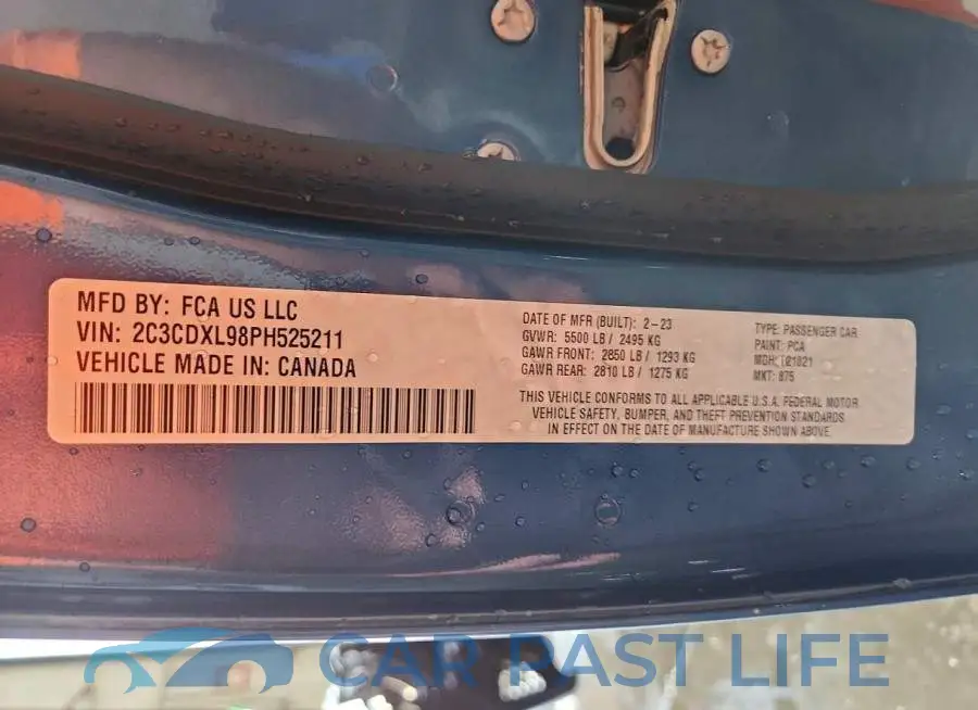 2C3CDXL98PH525211# 12